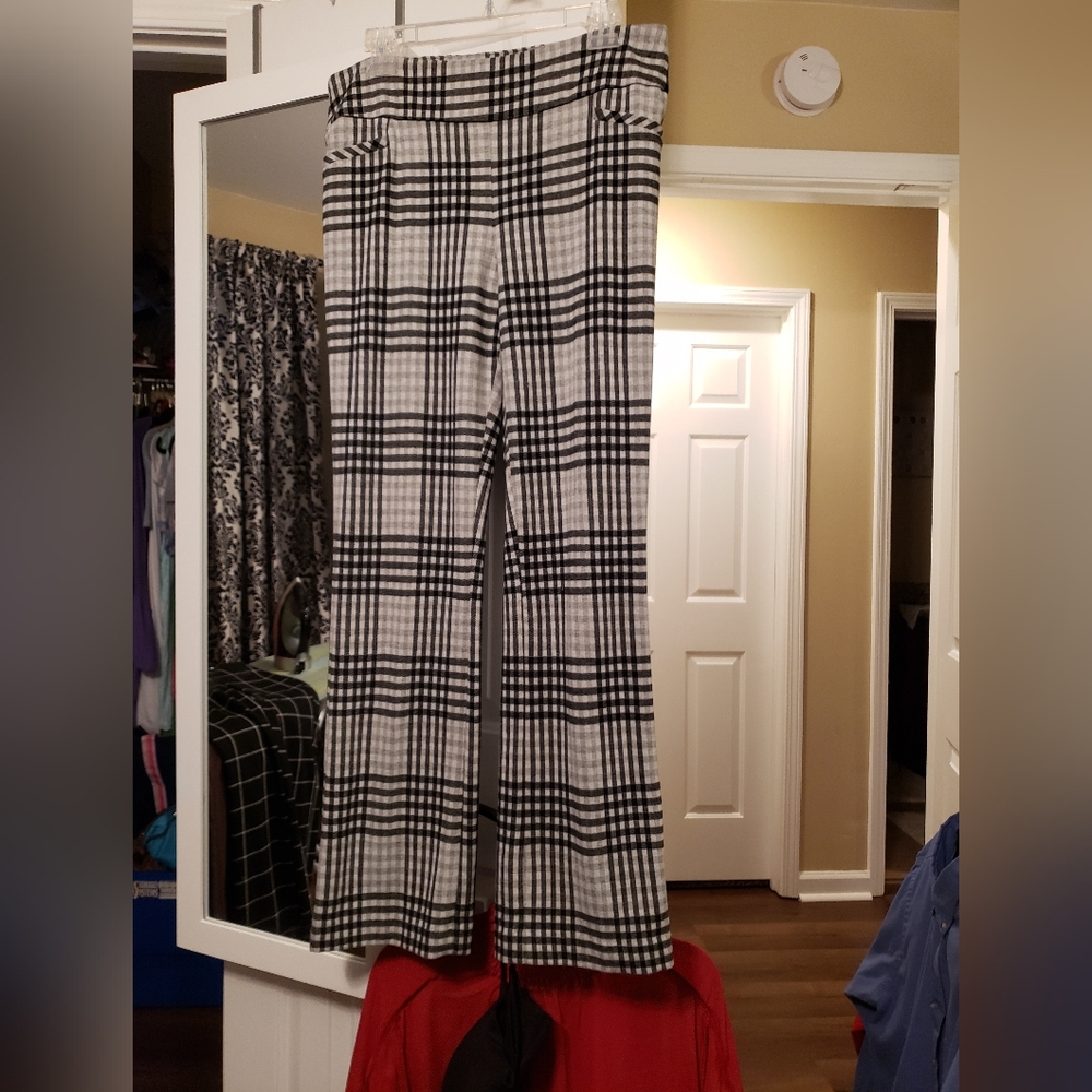 Gray plaid pants